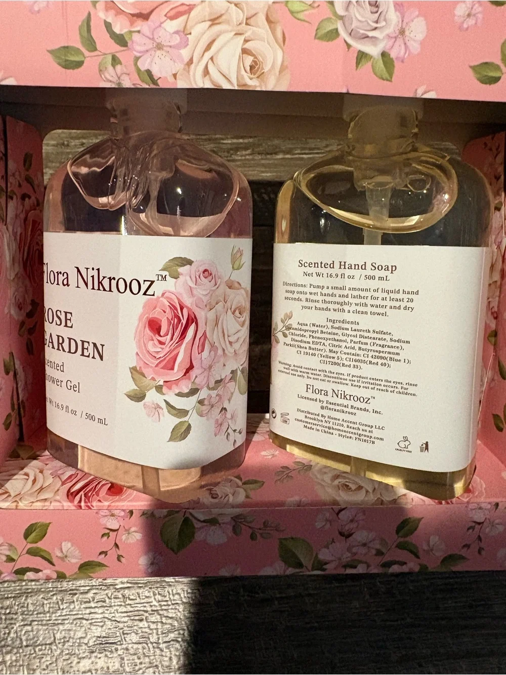 Flora Nikrooz Shower Gel & Hand Soap Duo Gift Set - Rose Garden
